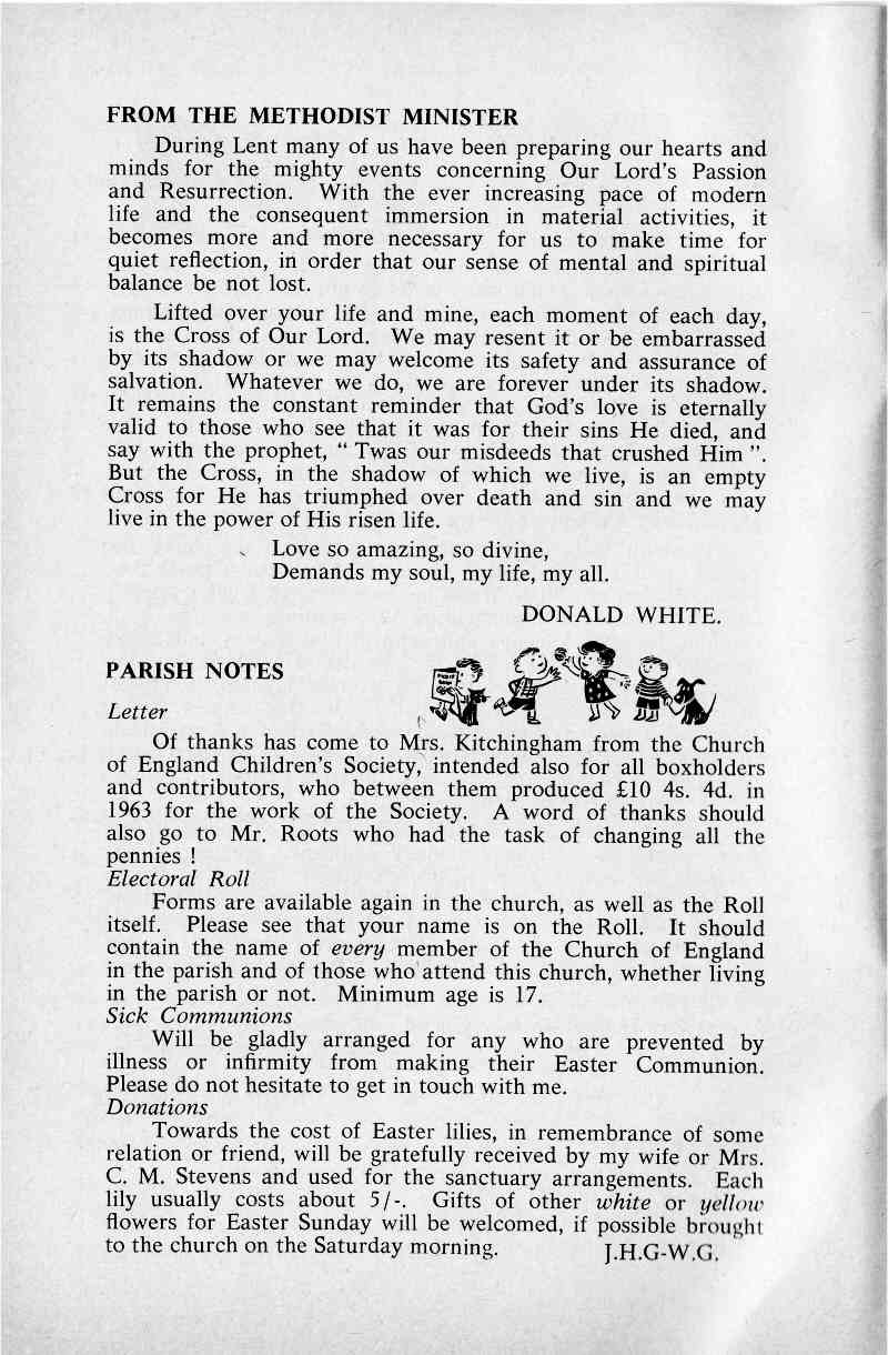 Parish Magazine page number 4 for Mar 1964