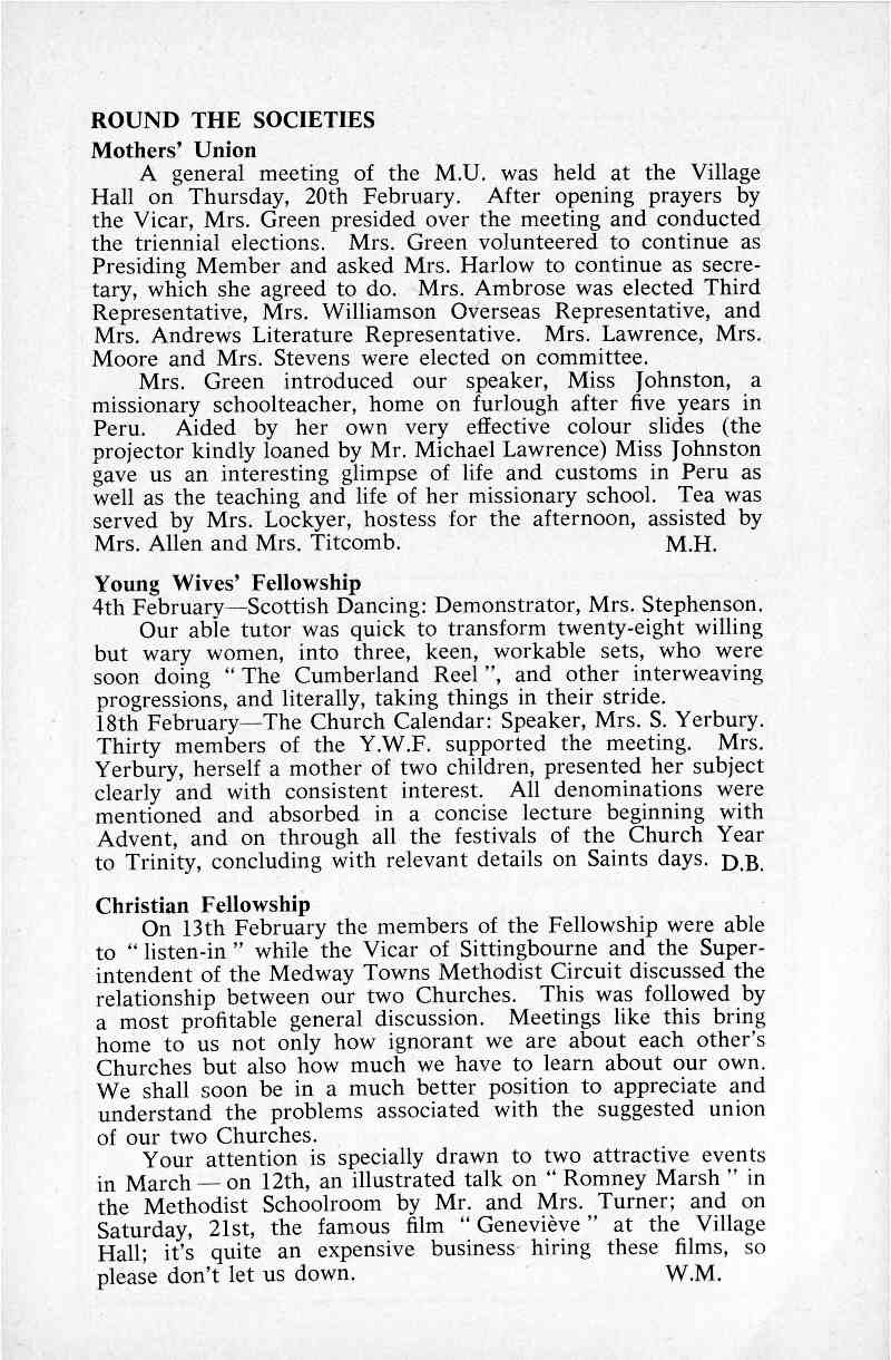 Parish Magazine page number 5 for Mar 1964