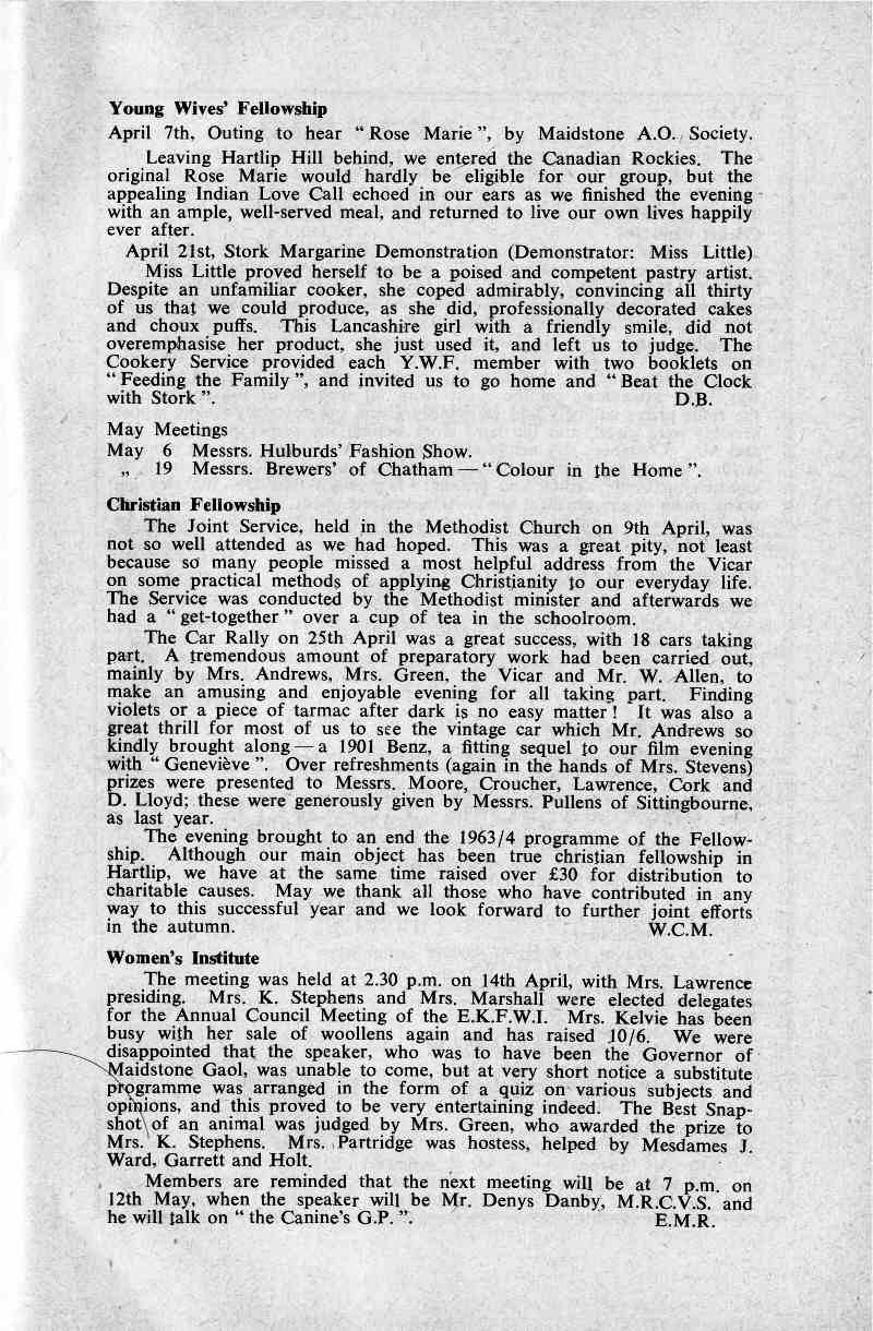 Parish Magazine page number 6 for May 1964