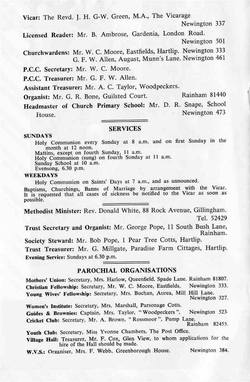 Parish Magazine page number 2 for Nov 1964
