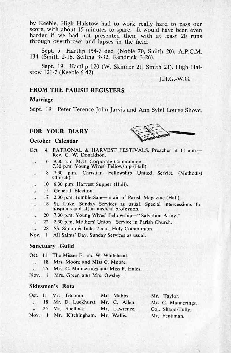 Parish Magazine page number 8 for Oct 1964