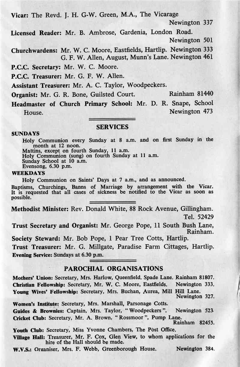 Parish Magazine page number 2 for Sep 1964