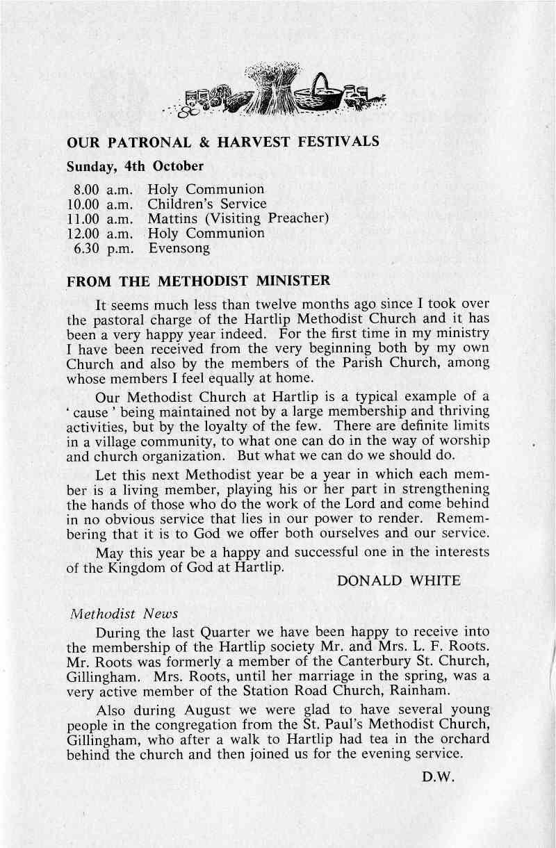 Parish Magazine page number 4 for Sep 1964