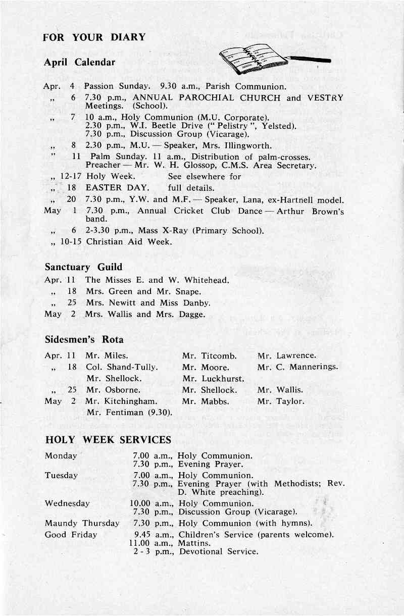 Parish Magazine page number 8 for Apr 1965