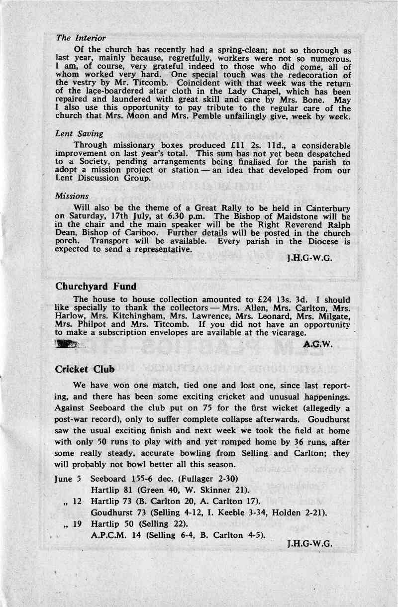 Parish Magazine page number 5 for Jul 1965