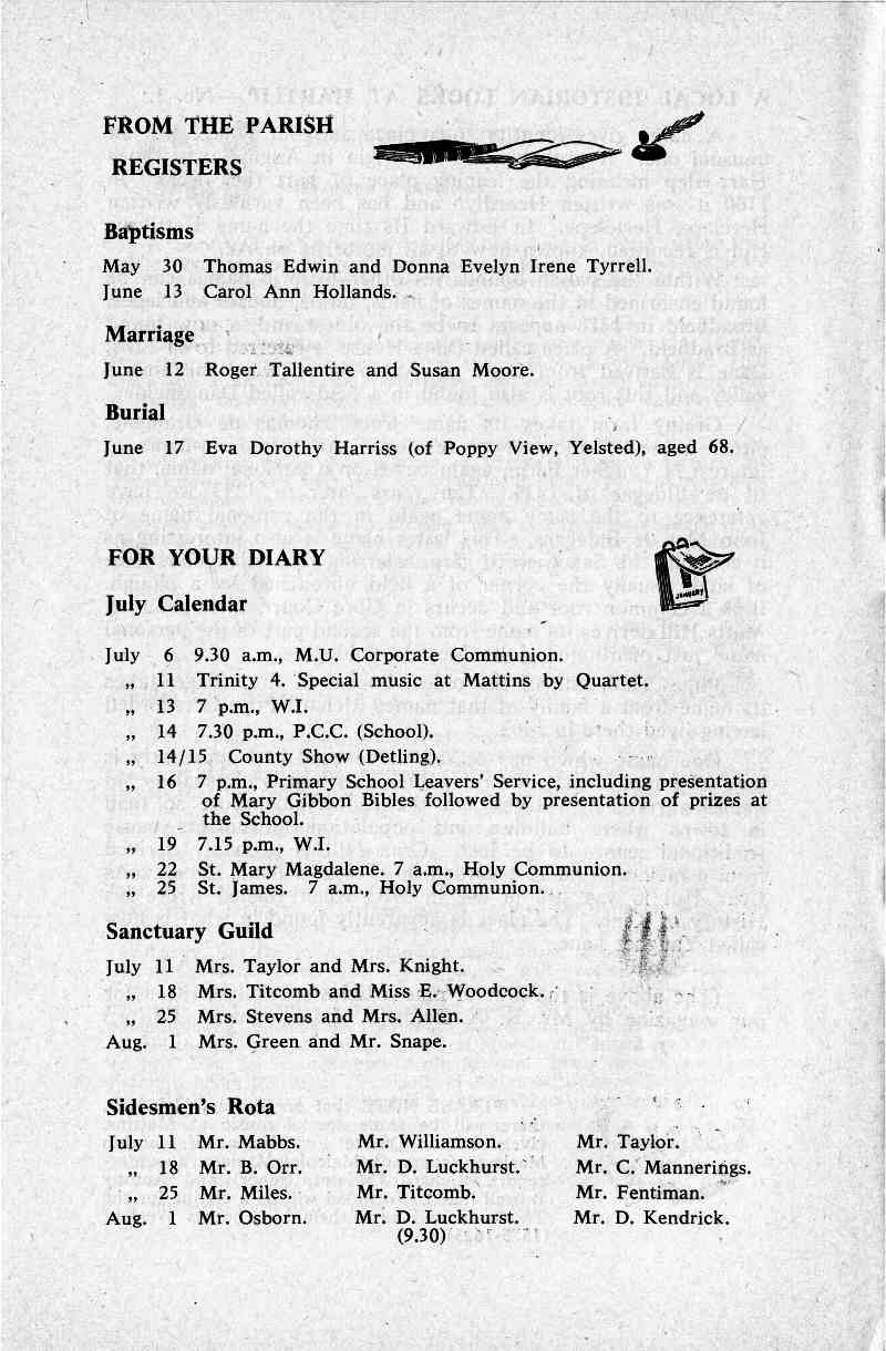 Parish Magazine page number 8 for Jul 1965