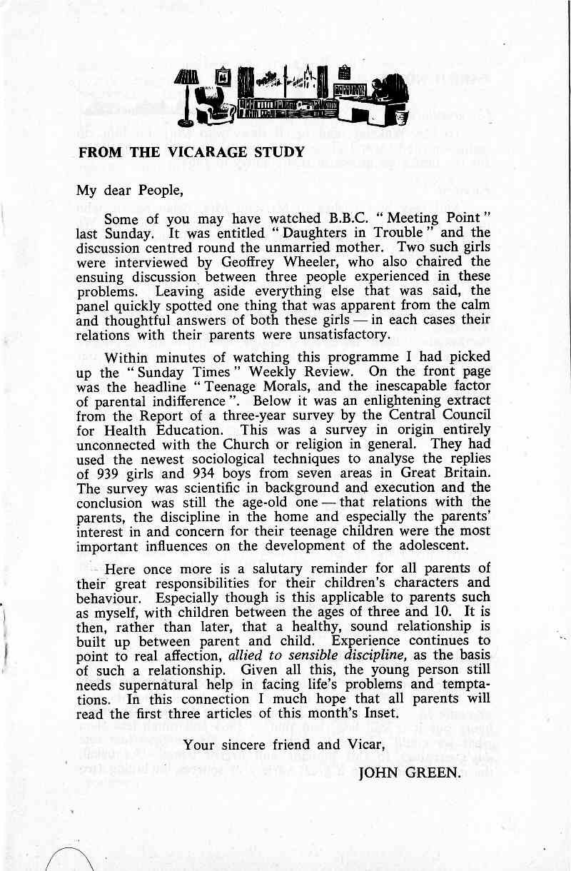 Parish Magazine page number 3 for Jun 1965