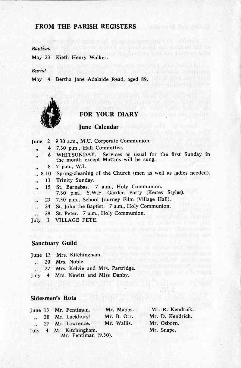 Parish Magazine page number 8 for Jun 1965