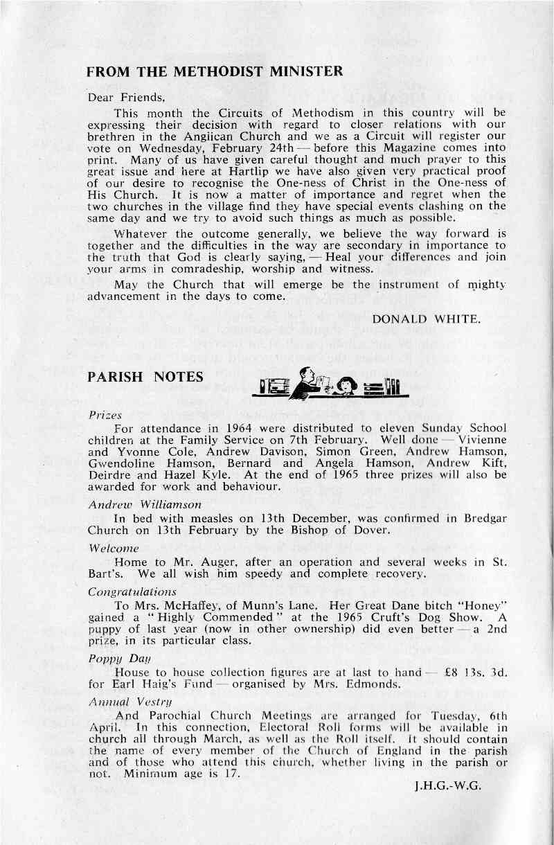 Parish Magazine page number 4 for Mar 1965