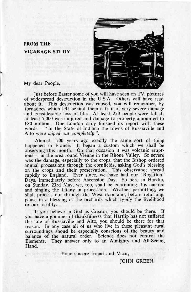 Parish Magazine page number 3 for May 1965