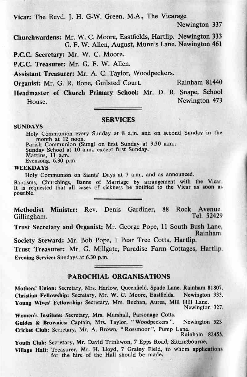 Parish Magazine page number 2 for Nov 1965