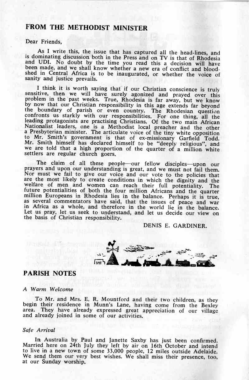 Parish Magazine page number 4 for Nov 1965