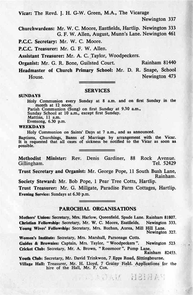 Parish Magazine page number 2 for Oct 1965