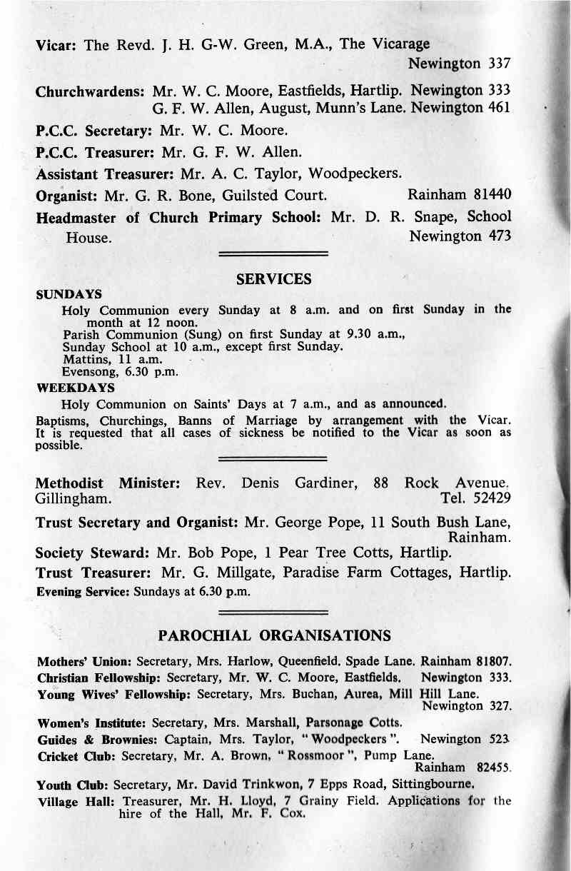 Parish Magazine page number 2 for Sep 1965