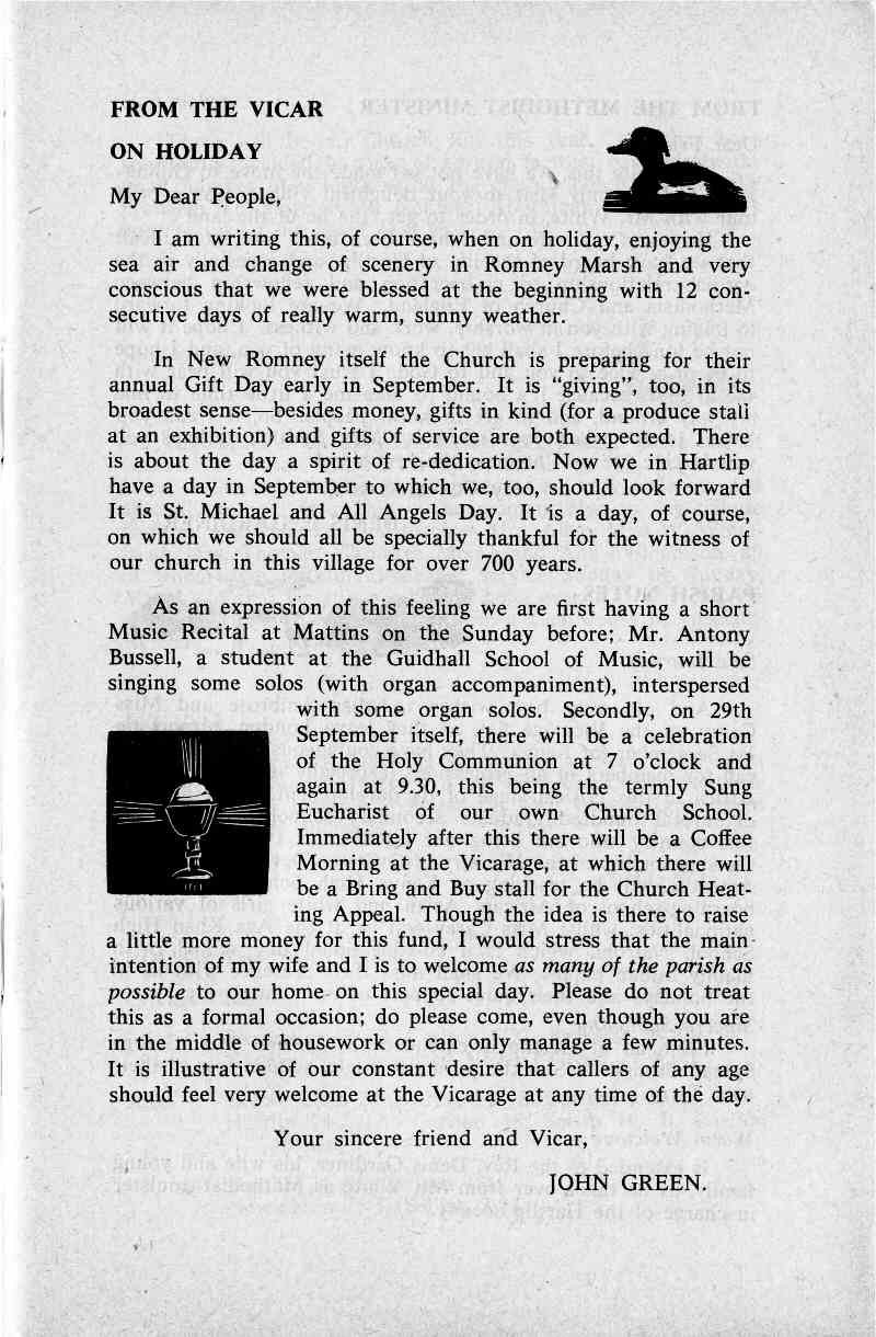 Parish Magazine page number 3 for Sep 1965