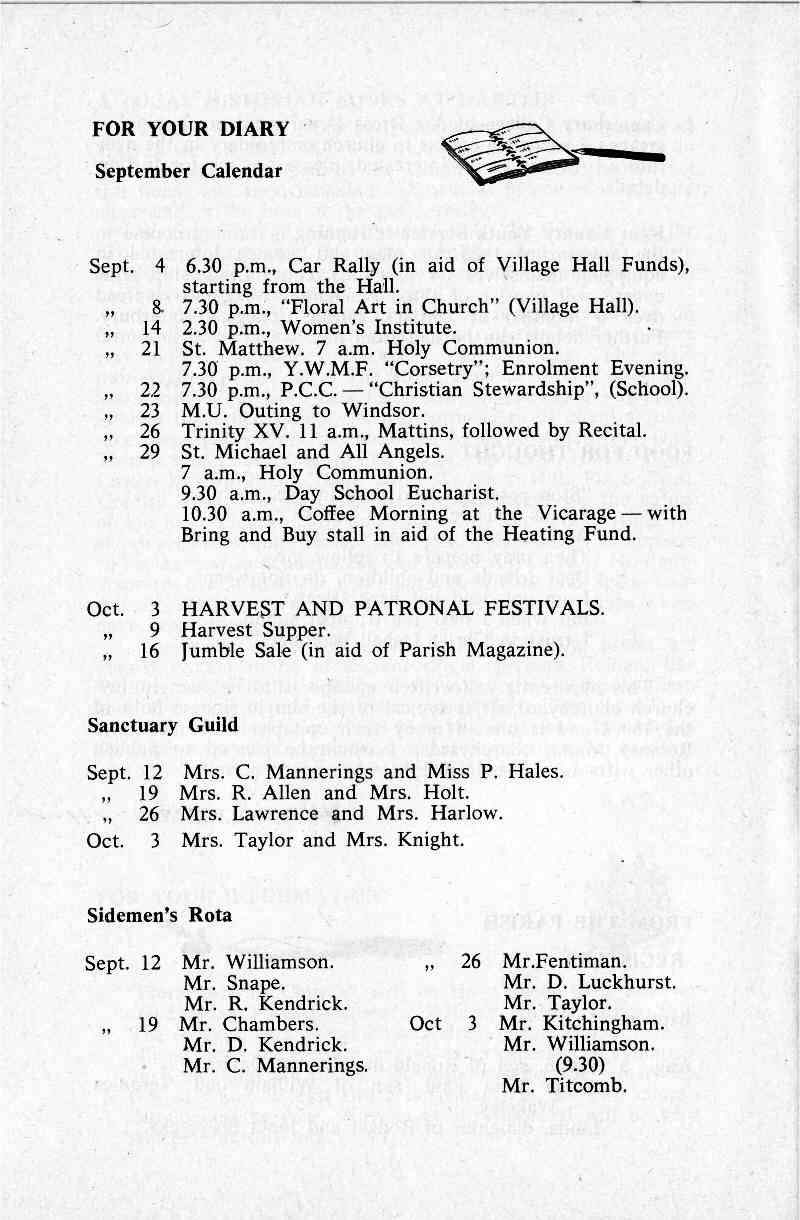 Parish Magazine page number 8 for Sep 1965