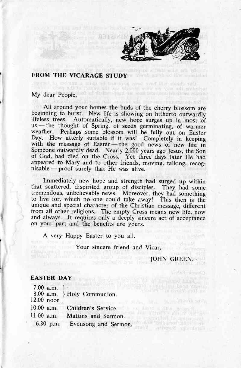 Parish Magazine page number 3 for Apr 1966