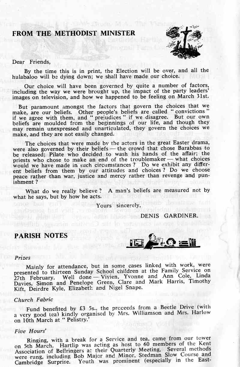 Parish Magazine page number 4 for Apr 1966