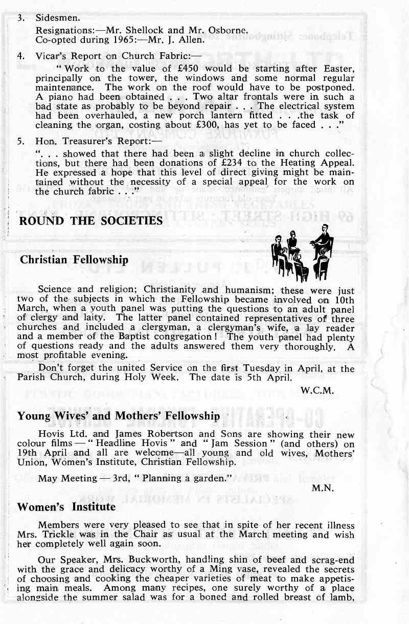 Parish Magazine page number 6 for Apr 1966