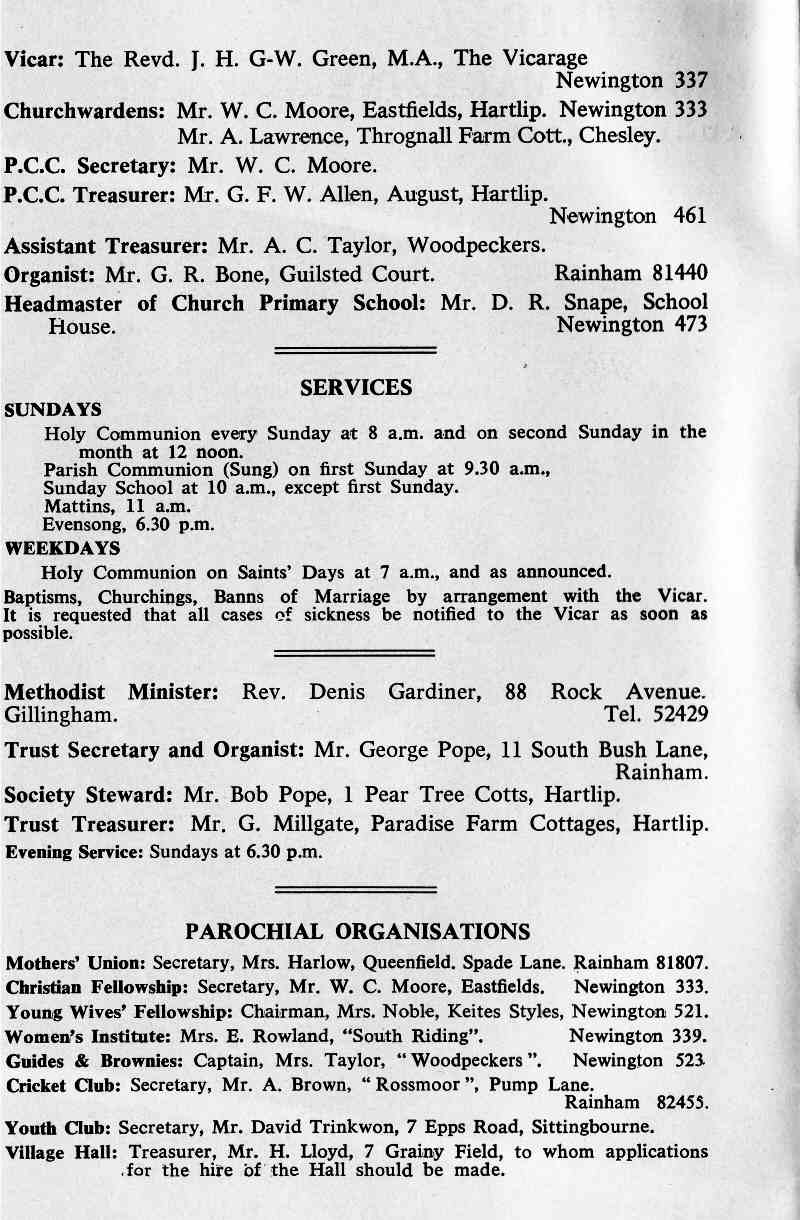 Parish Magazine page number 2 for Aug 1966