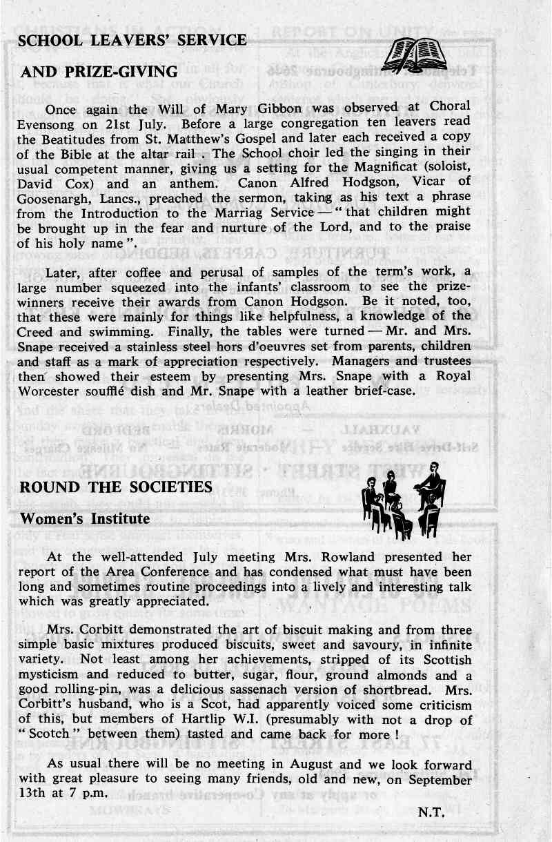 Parish Magazine page number 6 for Aug 1966