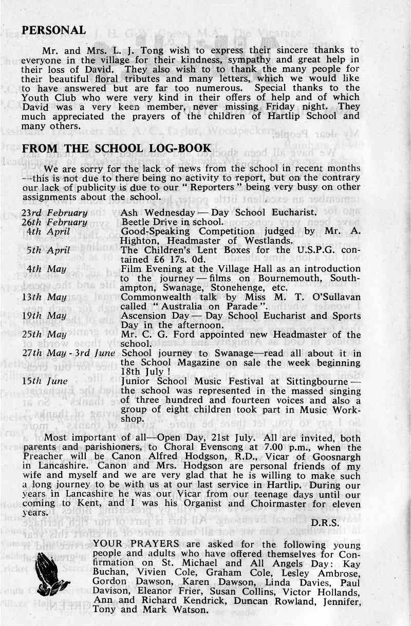 Parish Magazine page number 4 for Jul 1966