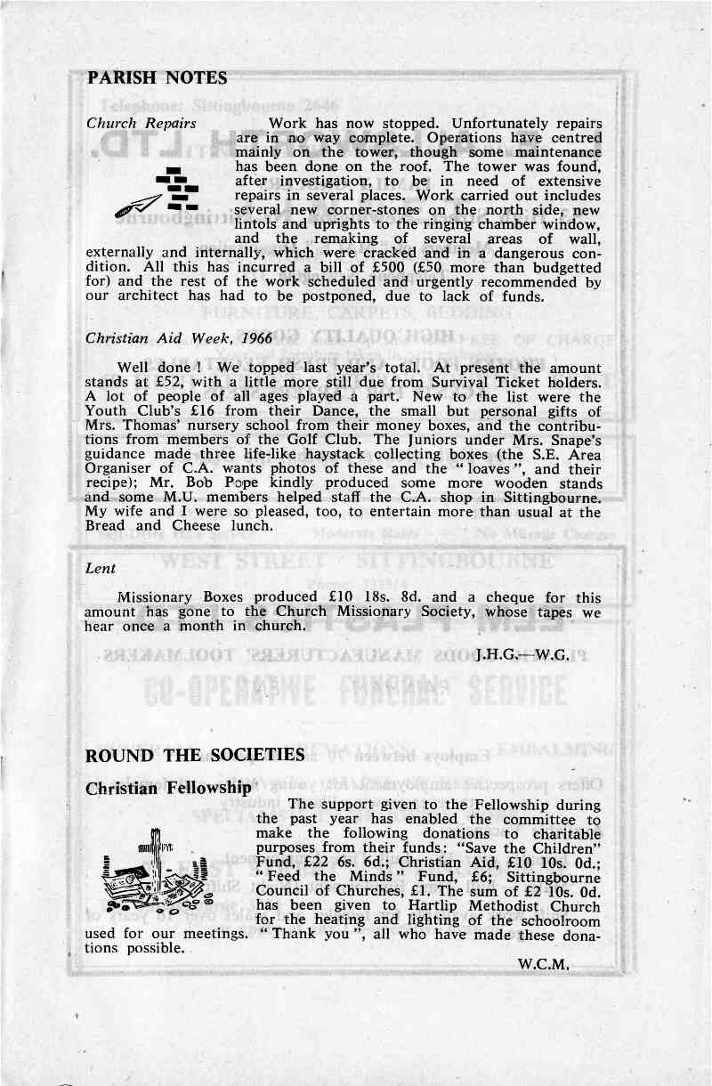 Parish Magazine page number 5 for Jul 1966