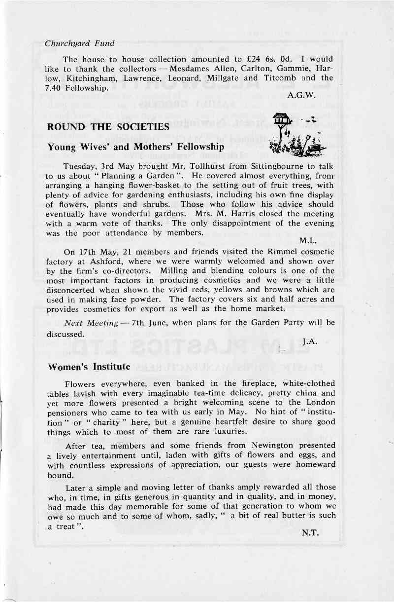 Parish Magazine page number 5 for Jun 1966