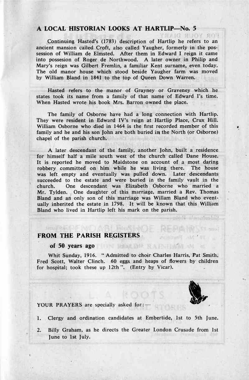 Parish Magazine page number 7 for Jun 1966