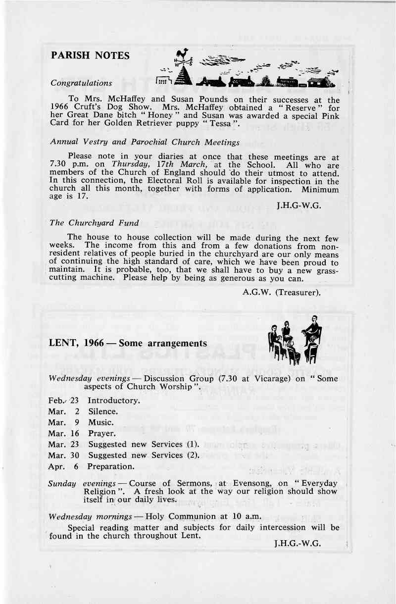 Parish Magazine page number 5 for Mar 1966