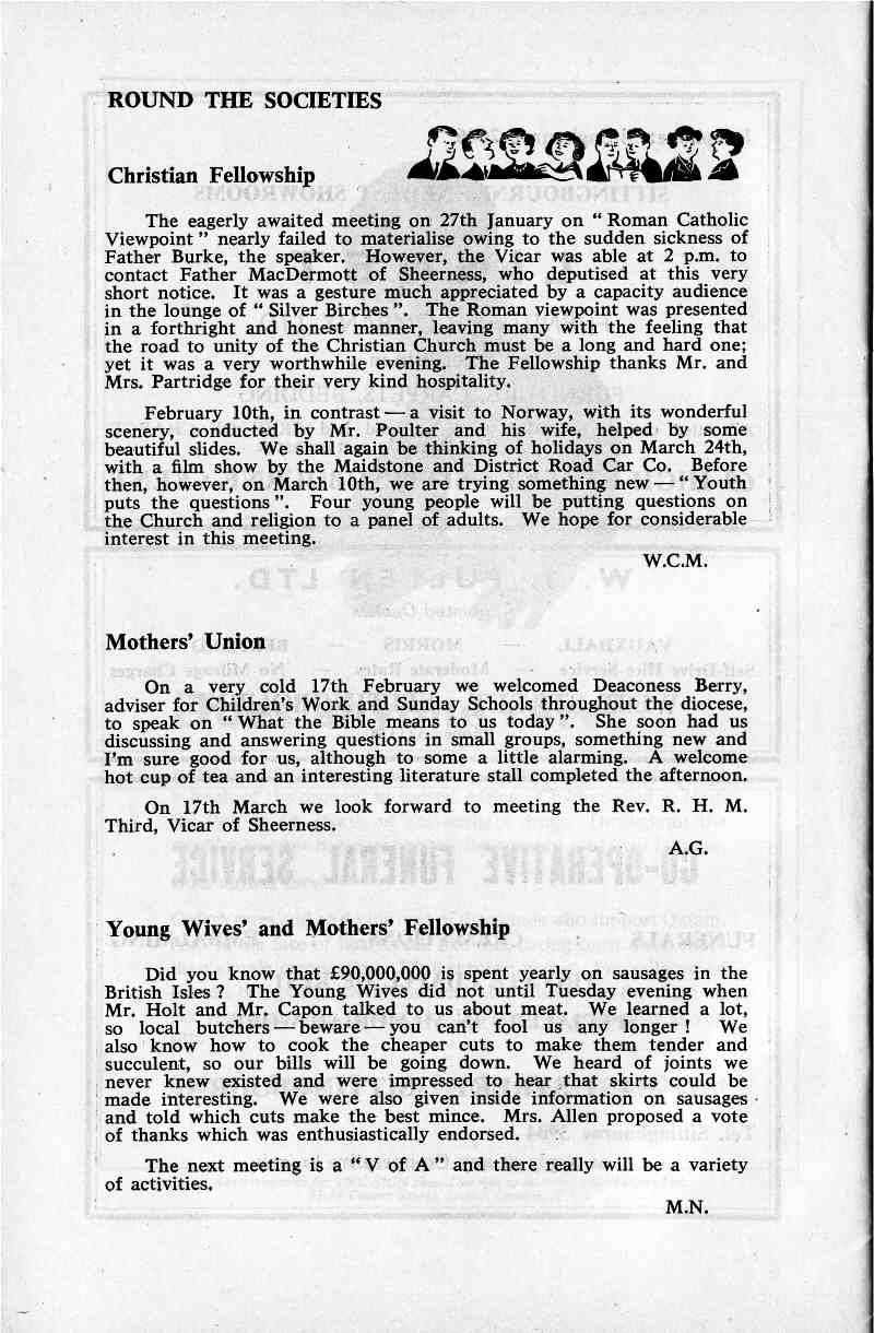 Parish Magazine page number 6 for Mar 1966