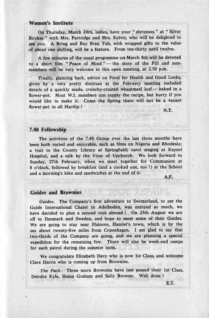 Parish Magazine page number 7 for Mar 1966