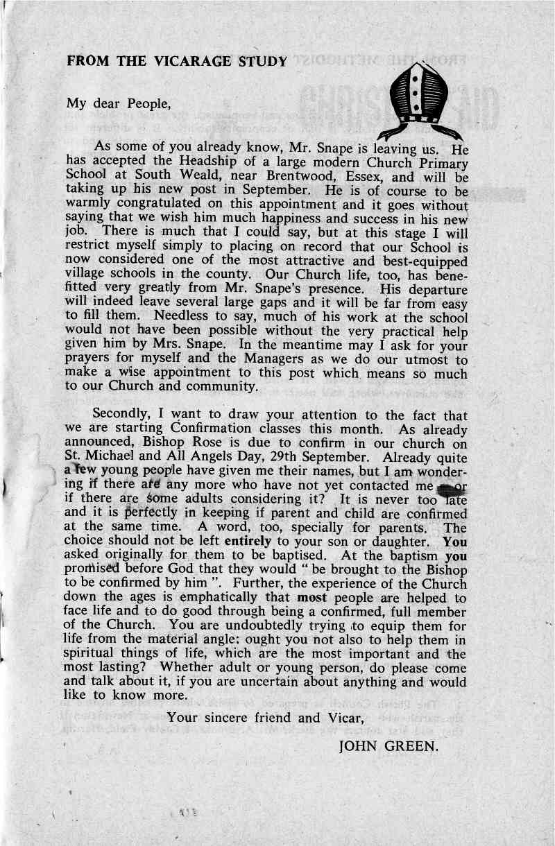 Parish Magazine page number 3 for May 1966