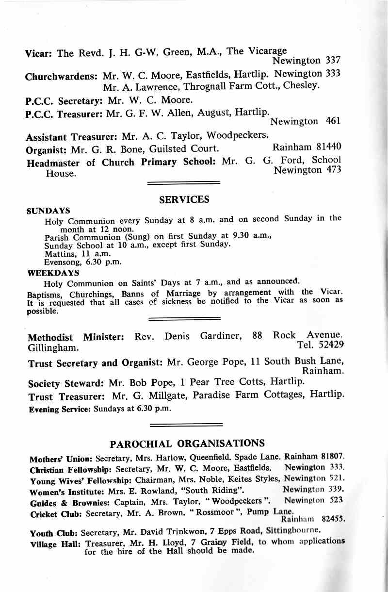 Parish Magazine page number 2 for Nov 1966