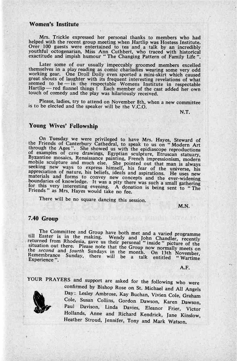 Parish Magazine page number 5 for Nov 1966