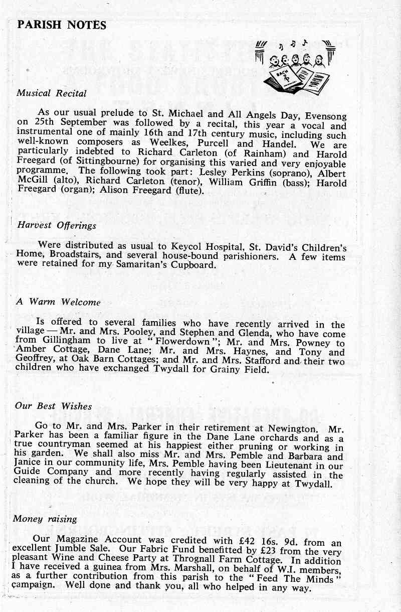 Parish Magazine page number 6 for Nov 1966