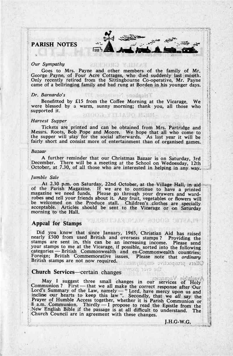 Parish Magazine page number 5 for Oct 1966