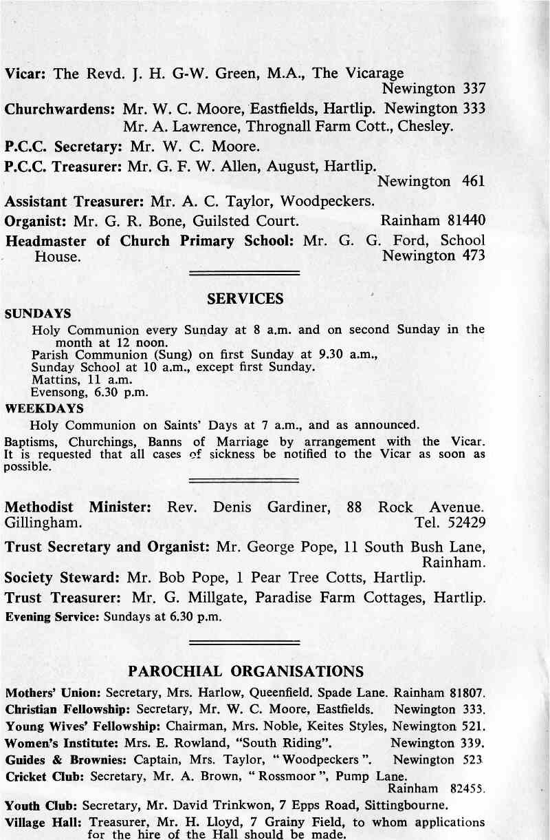 Parish Magazine page number 2 for Sep 1966