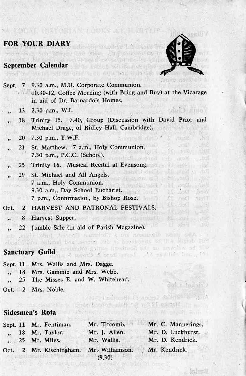 Parish Magazine page number 8 for Sep 1966