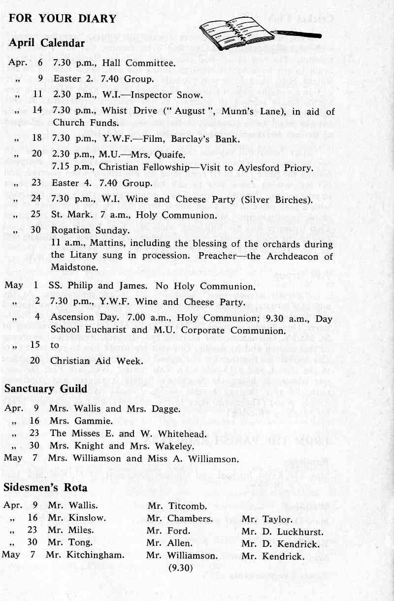 Parish Magazine page number 8 for Apr 1967