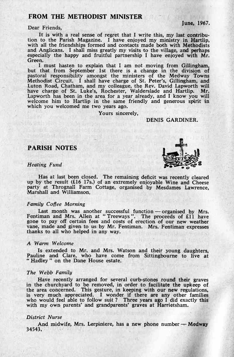 Parish Magazine page number 4 for Aug 1967