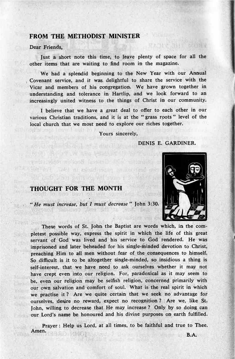 Parish Magazine page number 4 for Feb 1967