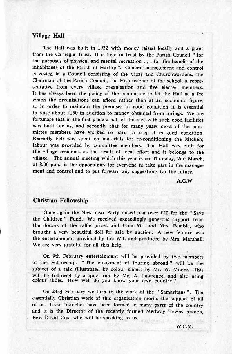 Parish Magazine page number 7 for Feb 1967