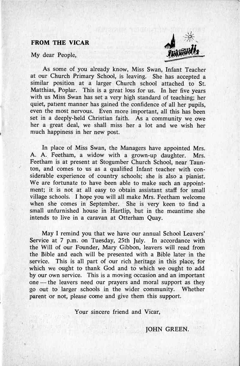 Parish Magazine page number 3 for Jul 1967