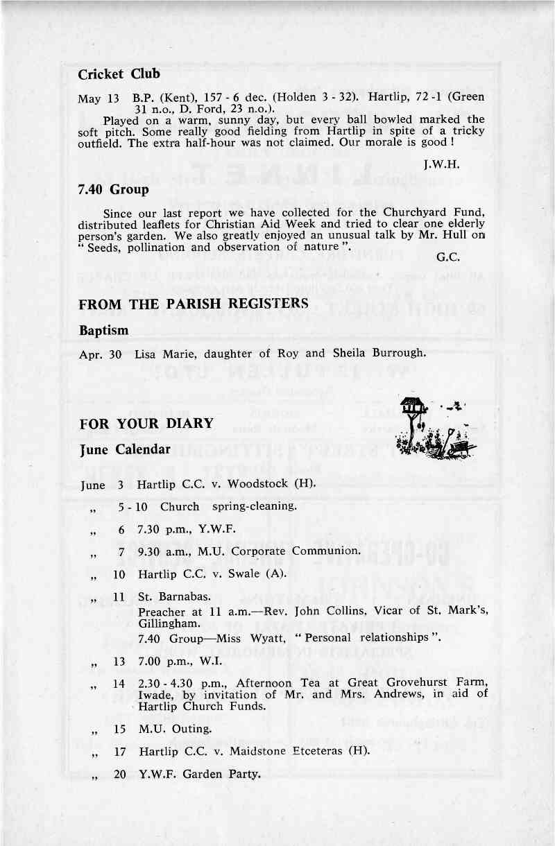 Parish Magazine page number 6 for Jun 1967