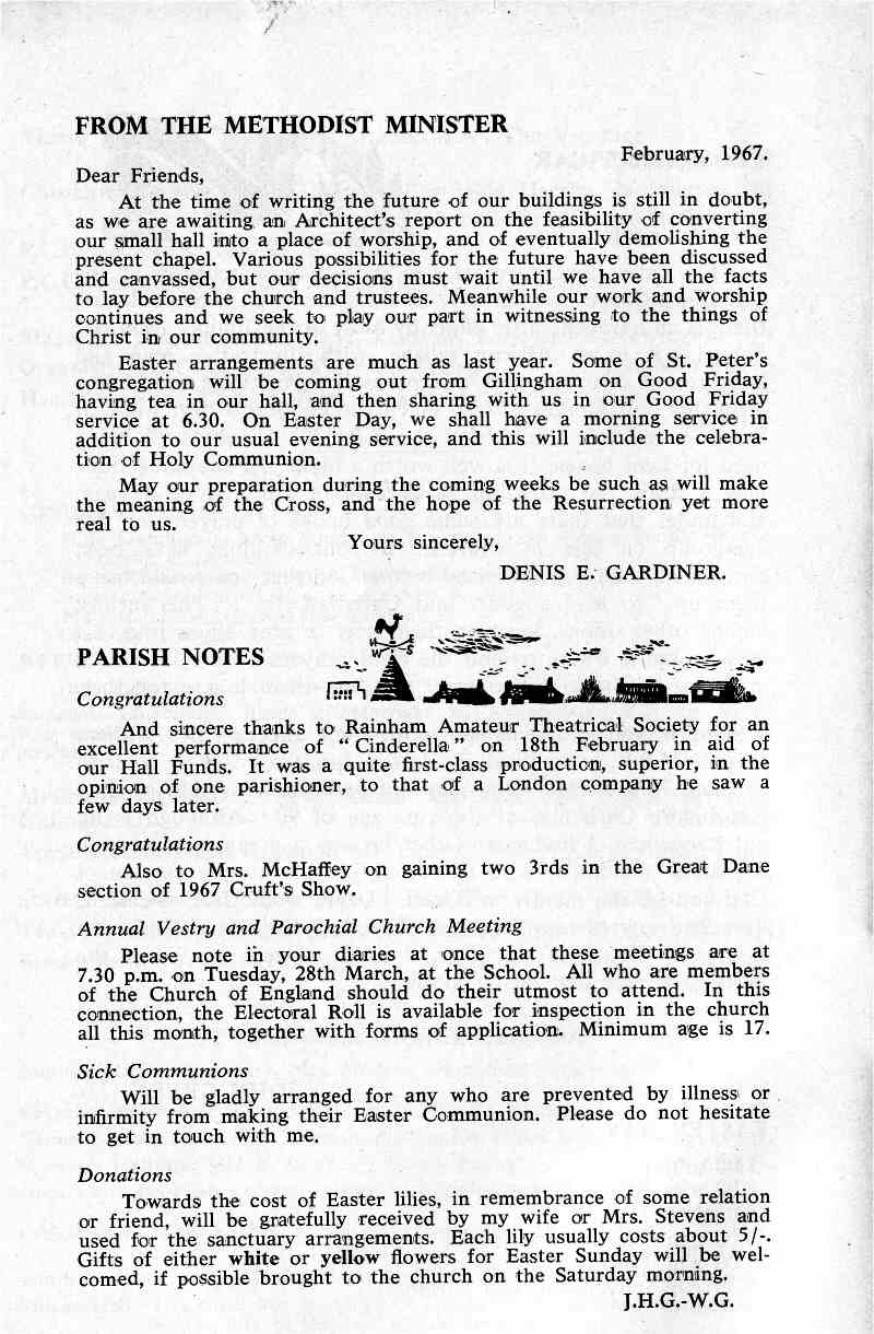 Parish Magazine page number 4 for Mar 1967