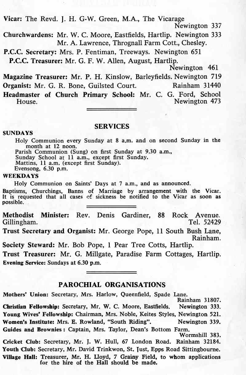 Parish Magazine page number 2 for Sep 1967