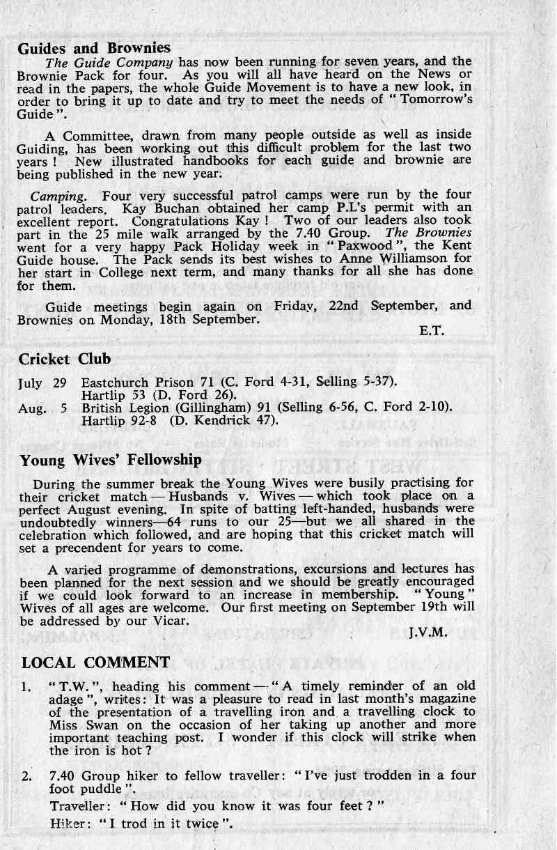 Parish Magazine page number 6 for Sep 1967