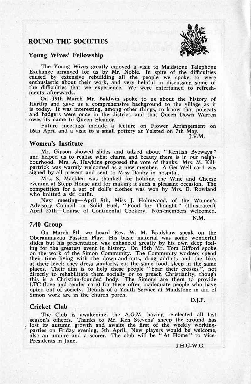 Parish Magazine page number 6 for Apr 1968