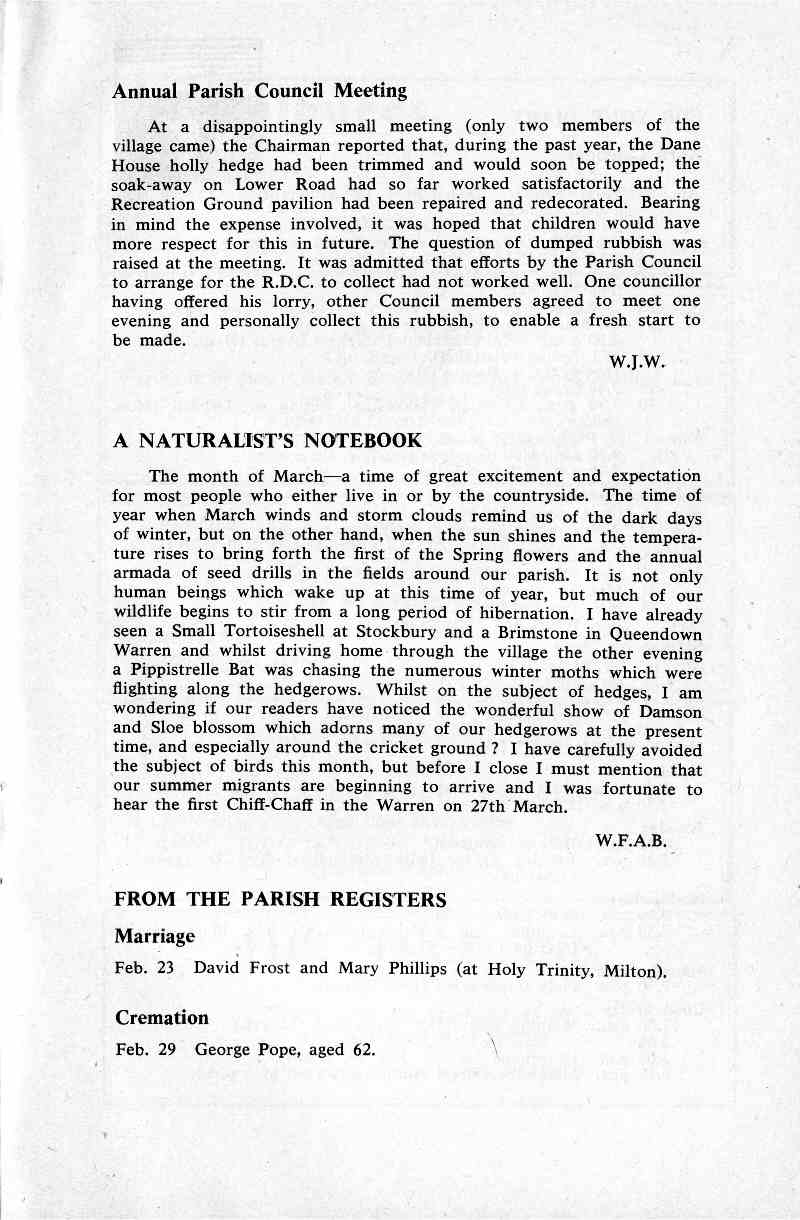 Parish Magazine page number 7 for Apr 1968